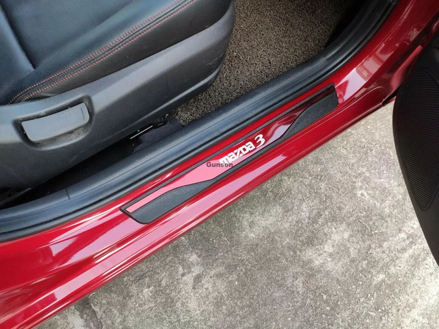 FOR MAZDA 3 Car Accessories Door Sill Cover Scuff Plate Protector