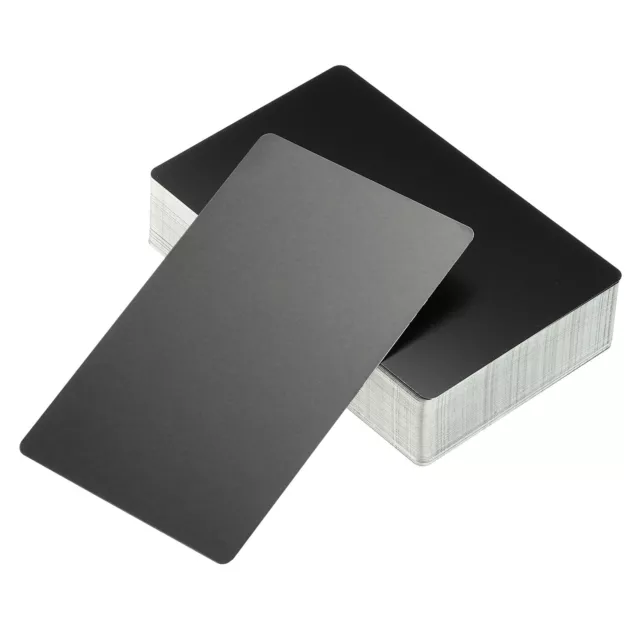 100 Pack Metal Business Cards Blank 3.4x2.1" Aluminum Laser Engrave Printable