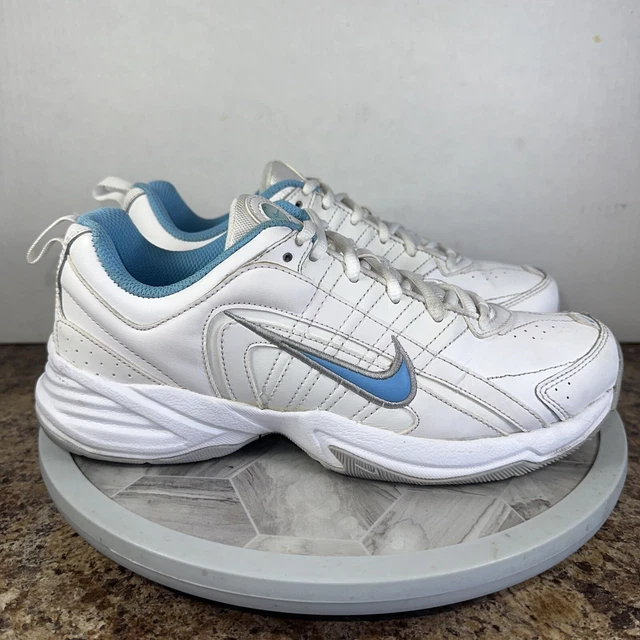 NIKE WOMENS T Lite VIII 386508 141 White Blue Running Shoes Sneakers Size 8.5 19.10 PicClick UK