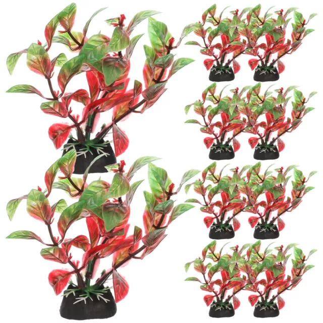 10 Pcs Plastique Aménagement Paysager D'aquarium Plantes Pour Artificiel