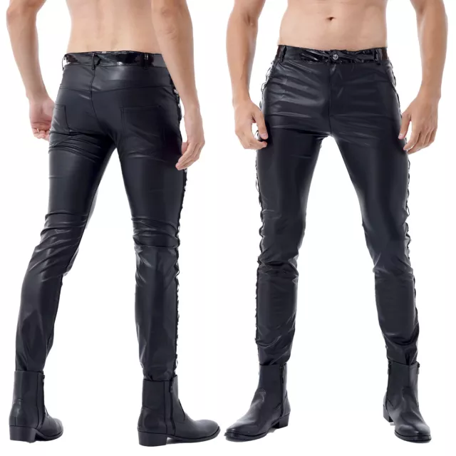 Goth black deals leather leggins