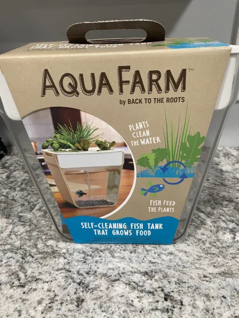 Aqua Farm Self Cleaning Fish Tank Grows Food Fish Mini Aquaponic Beta Tank
