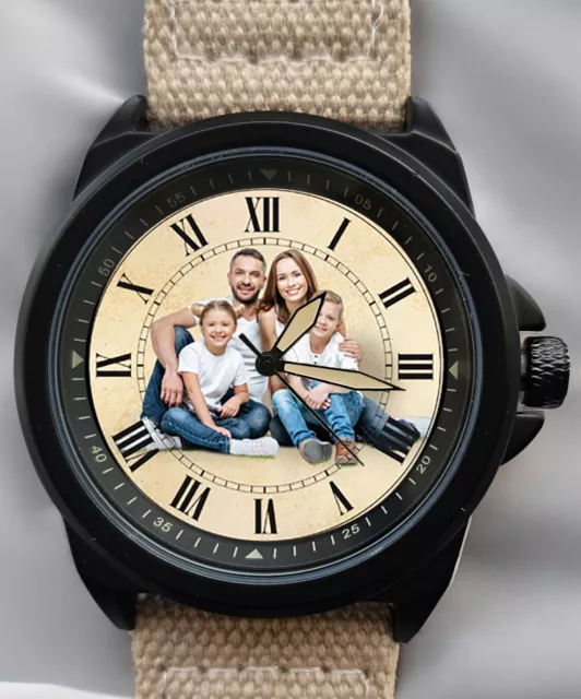 Personalised Custom Create Your Own PHOTO LOGO Premium Gift Wrist Watch LATEST