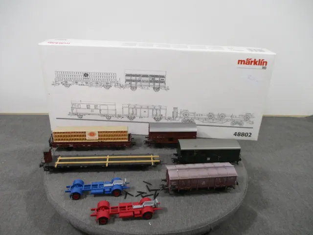 Märklin Spur H0 48802 Güterwagen Set Übergabezug 5-teilig der DB in OVP