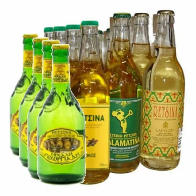 Retsina Probierpaket 16x 500ml Georgiadi Soko Malamatina Lafkioti