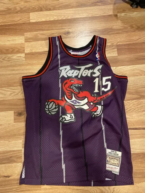 Toronto Raptors Vince Carter M&N Swingman Jersey Men’s L Purple 1998–1999