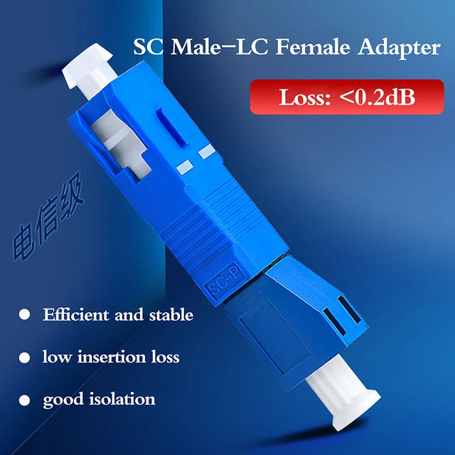 SC-STECKER AUF LC-BUCHSE, Singlemode-Glasfaser-Hybrid-Optik-Adapter ...