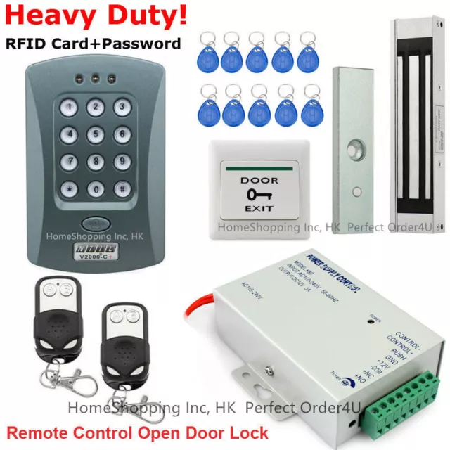 RFID Card and Password Door Access Control System+Magnetic Lock+2Remote Controls