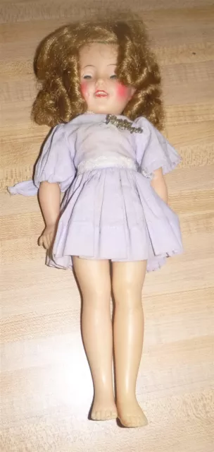 VINTAGE 1950's 12" Vinyl IDEAL Shirley Temple Doll ST-12 with Teeth & Sleep Eyes