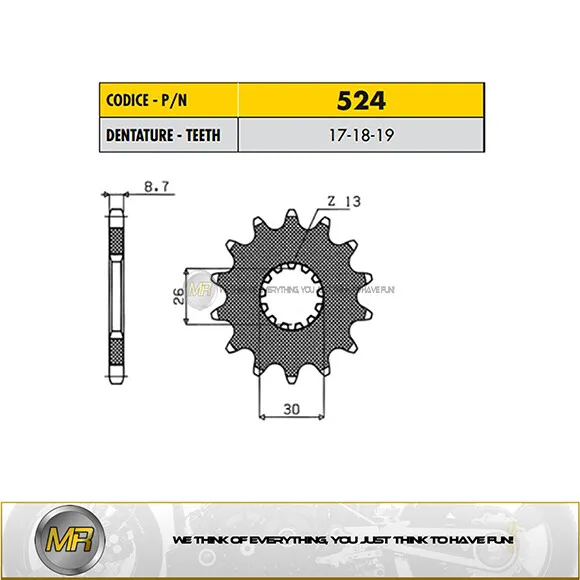 Pour Triumph Legend Tt 900 1998 1999 2000 2001 Pignon Sunstar Pas 530 - 18 Dents