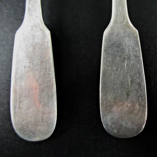 5x Kaffeelöffel o. Teelöffel 800er Silber Spaten-Muster um 1900 Silver Spoons 3