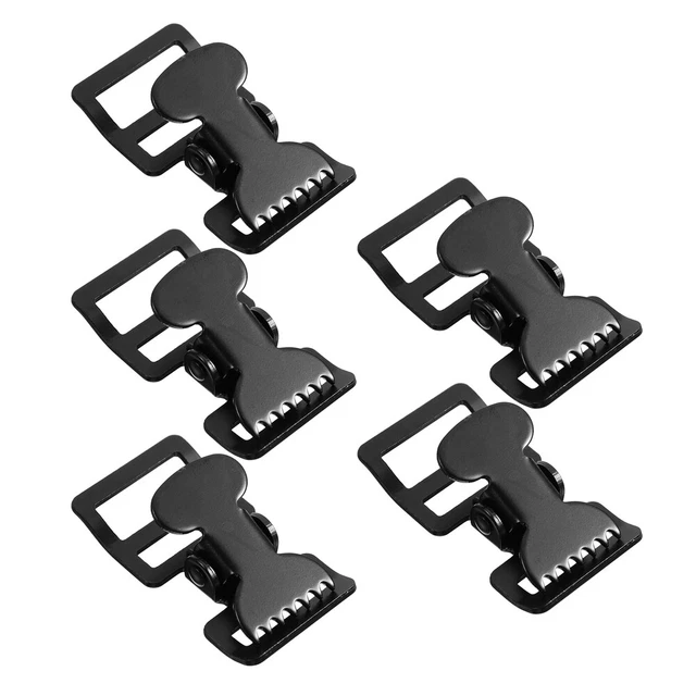 5 Pcs Gurtclip Eisen Sicherheitsschnallen Haustierhalsbandschnalle Black