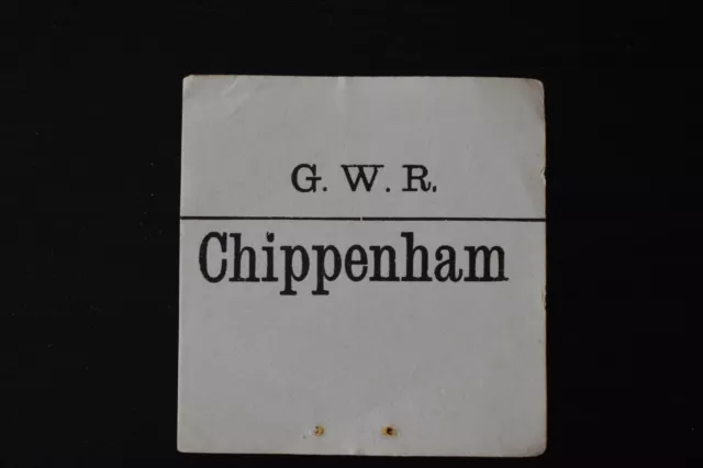 Railway Luggage Label - Great Western Railway - CHIPPENHAM