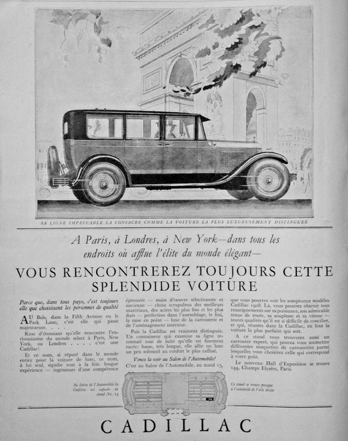 1927 Cadillac Automobile Press Advertisement The Most Luxurious Car