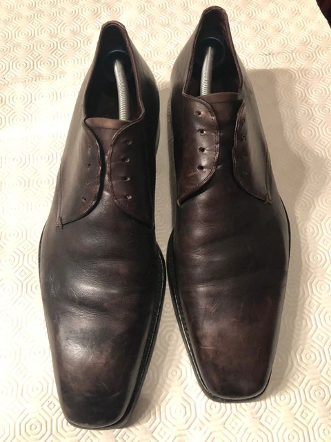 SCARPE CAMPANILE UOMO marroni Formali in Pelle Misura UK 9 EU 43