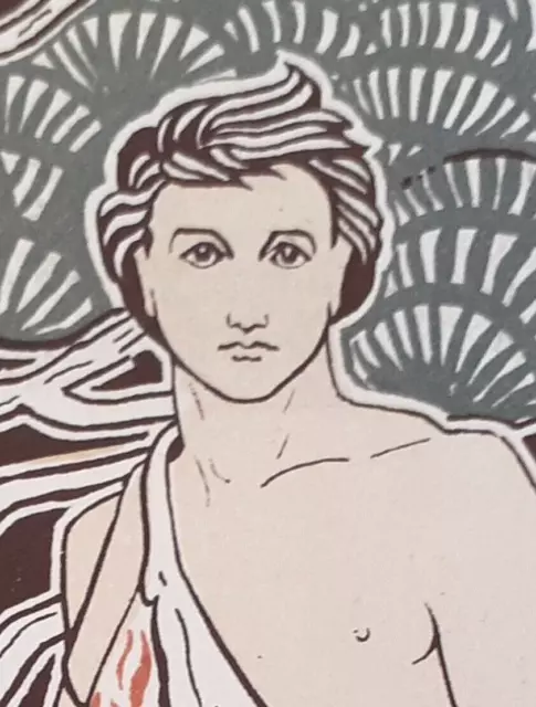 "DAVID"  ORIGINAL ART NOUVEAU LITHO FROM  "THE STUDIO" 1898 after HEYWOOD SUMNER 3