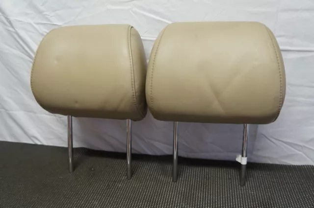 2004-2006 Lexus Rx330 Front Row Head Rests Headrests Tan Leather Pair