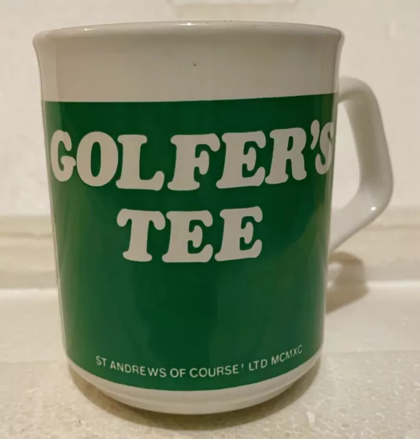 St Andrews Golf Course VINTAGE 1990 Mug Souvenir ENGLISH MADE RARE ‘GOLFERS TEE’