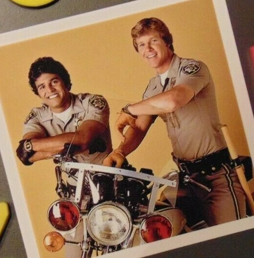 CHIPS TV SHOW Refrigerator 70's 80's Motorcycle Cops Police Erik