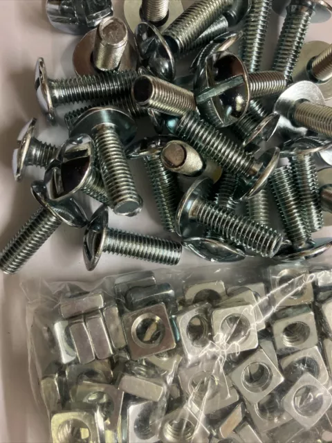 M8 X 25 Roofing Bolts & Square Nuts. Full Box Of 100. Cross Slotted Dome Head