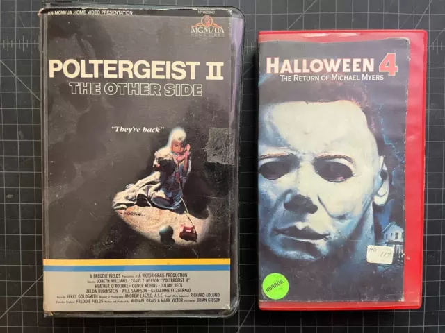 HALLOWEEN 4: RETURN Of Michael Myers and Poltergeist II 2 VHS Horror ...