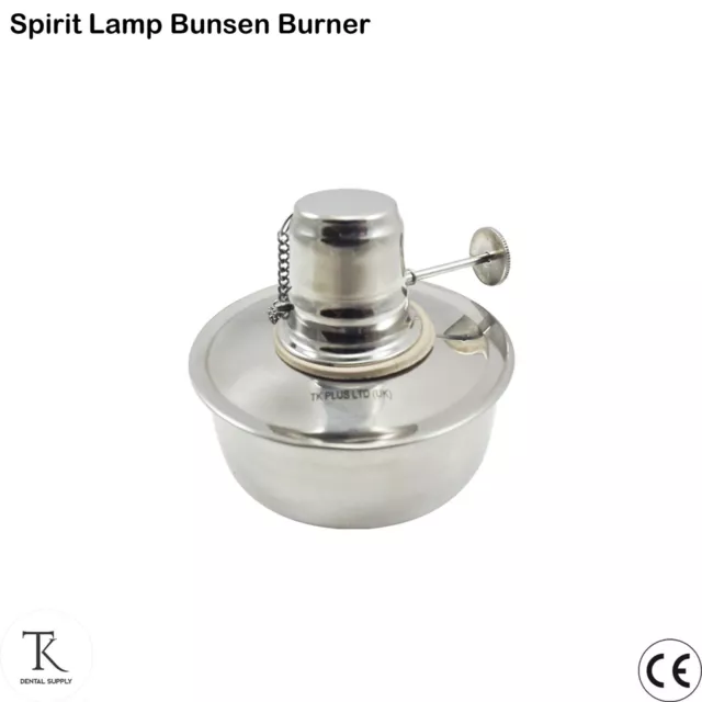 Instrumento Laboratorio Lámpara de alcohol Spirit Lamp Bunsen Burner Restoration