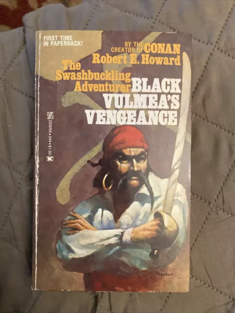 Pirates Vintage Pb, Black Vulmeas Vengeance by Howard, Zebra Book244, 1978, NVG+