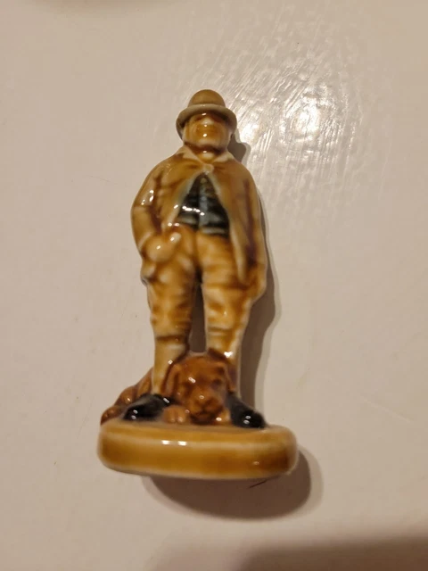 Wade England Large Porcelain Figurine Hunter Man Dog 3.75" 1983