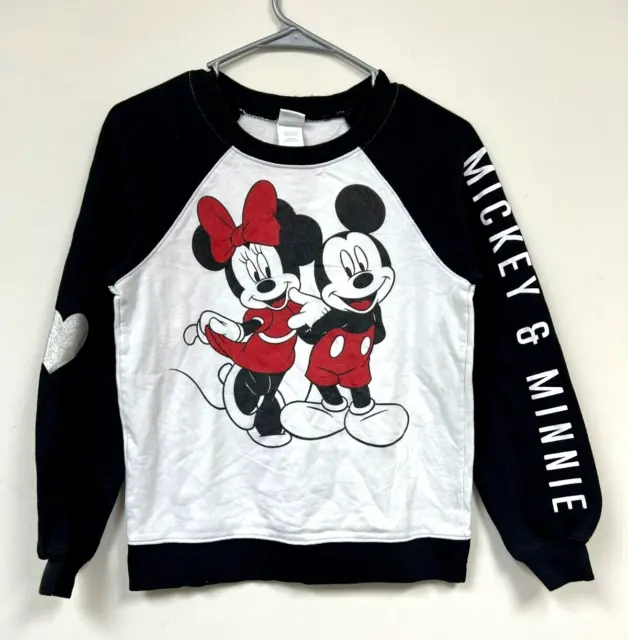 Vintage Disney Womens Mickey & Minnie Mouse Graphic Long Sleeve Shirt - Size XS