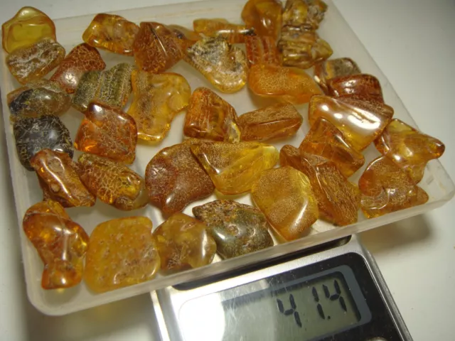 AMBER / raw baltic stones bernstein natural bursztyn POLISHED genuine 琥珀 (e734