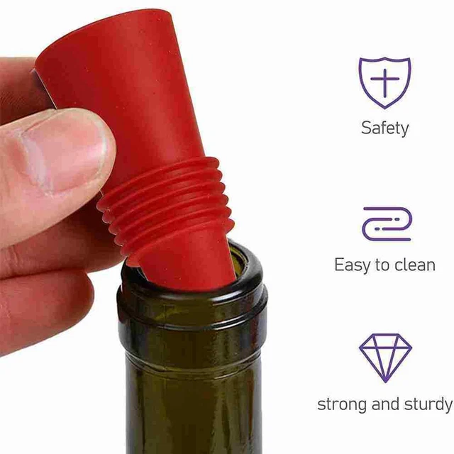 Wine Bottle Sealed Stopper Reusable Silicone Wine Saver Sale Cap Hot H2V4