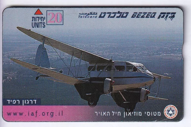 Armee Army Telecarte / Phonecard .. Israel 20U L&G 012A Avion Plane Transport