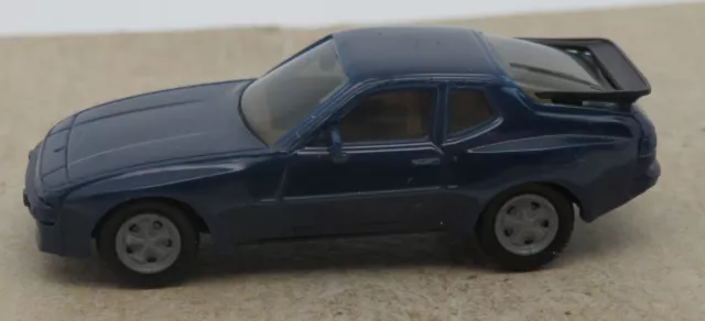 MICRO HERPA HO 1/87 PORSCHE 944 BLEU FONCE avec becquet NO BOX