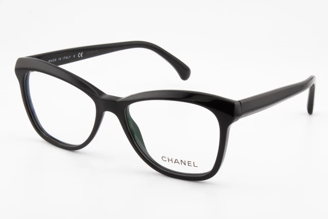 Chanel 3353 c.501 Unisex Square Glasses Frames Black 52mm