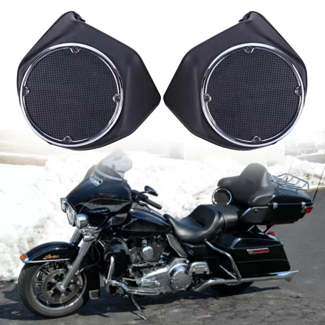 King Rear 6.5" Speaker Pods Fit For Harley Touring Tour Pak Electra Glide 14-UP