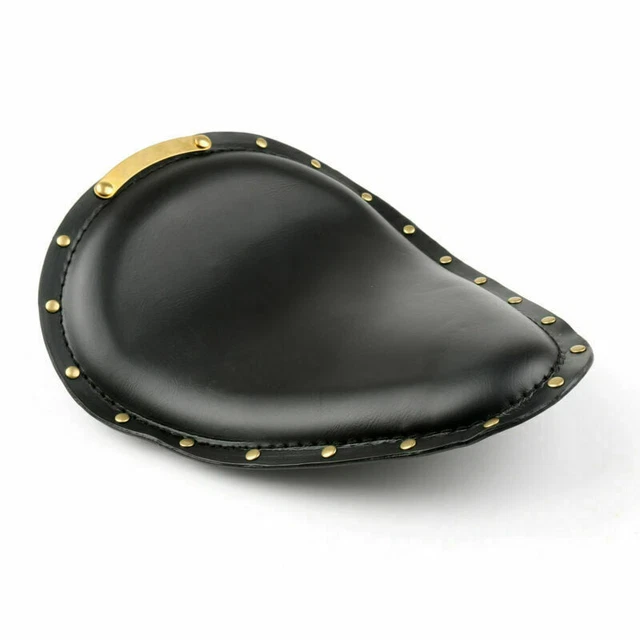 Cuir Solo Selle Siège Seat Pad Pour Sportster 883 XL Bobber Chopper Blk A EF3