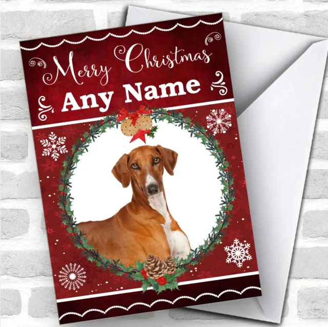 Azawakh Dog Traditional Animal Personalised Christmas Card