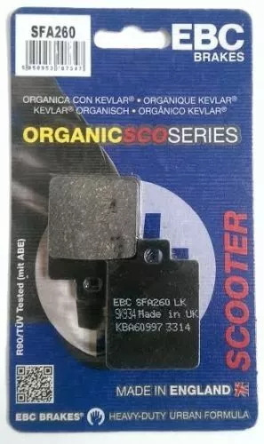 EBC Organic FRONT Disc Brake Pads Fits VESPA LX125 (2005 to 2013)