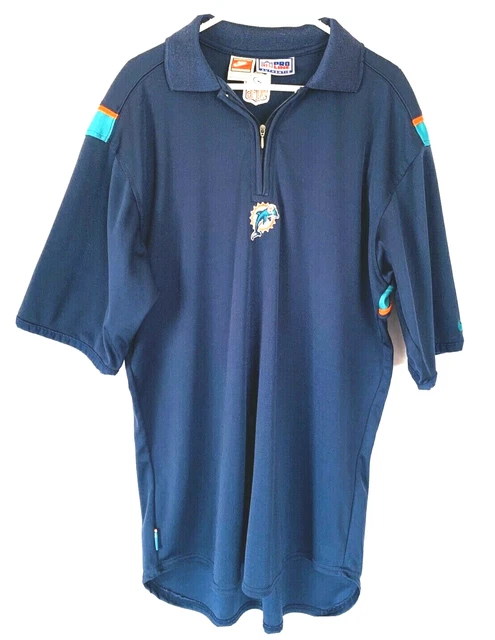 Vintage Miami Dolphins NFL Nike Pro Line Authentic Polo Shirt Men's Size Medium