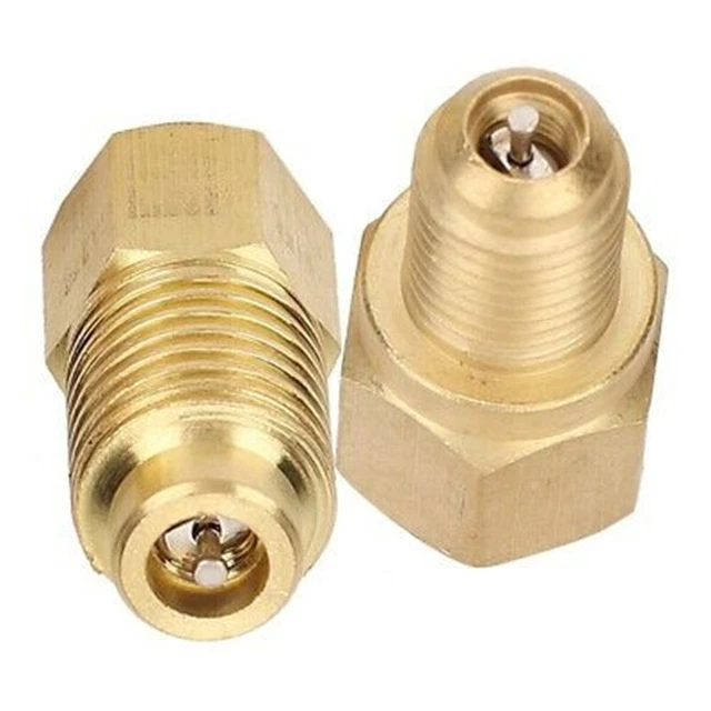 Adaptateur R1234yf R134a R22 1/2” ACME LH 1/4” SAE 2 pièces amovible répar