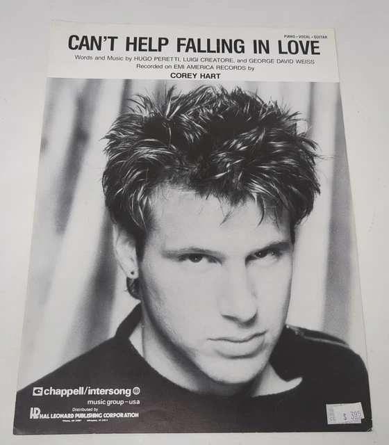 COREY HART CAN'T Help Falling In Love Sheet Music Pop Rock Piano Vocal