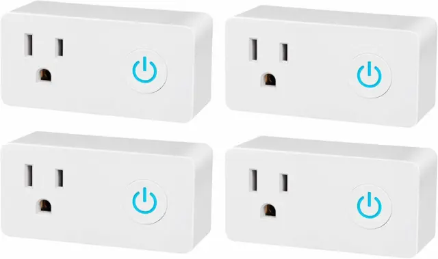 BN-LINK 4 Pack Smart Wi-Fi Plug Outlet Works with Alexa and Google Assistant