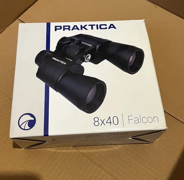 PRAKTICA Falcon 8x40mm Wide Angle Porro Prism Field Binoculars - Sand
