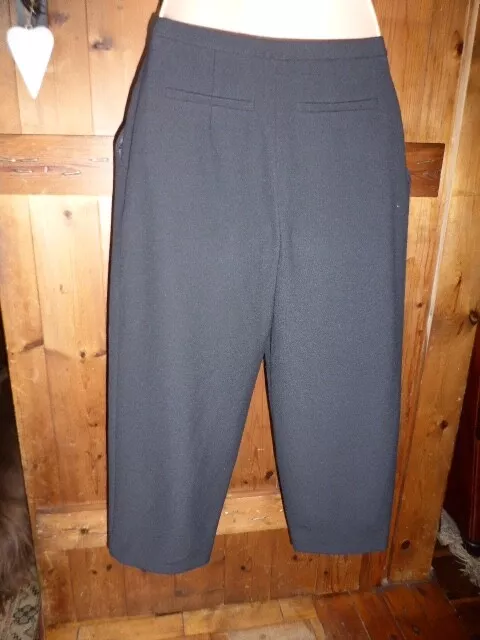 Autograph Black Heavy Crepe Quirky Modern Stylish  3/4 Trouser Sz 6 - 8 , NWOT