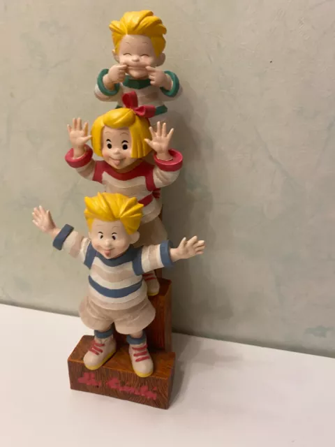 Rare  Statuette figurine résine Les triplés BD Nicole Lambert 27 cm PLV 2