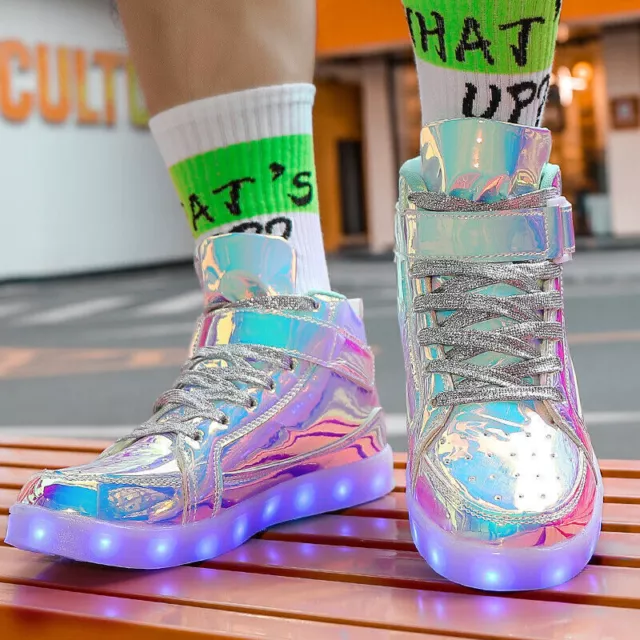 Adult Light Up Sneaker Glitter Shoes Sneakers LED Bright Lights Waterproof Shoes