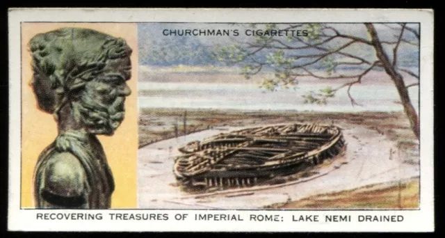 Tobacco Card, Churchman, TREASURE TROVE, 1937, Imperial Rome Lake Nemi, #21