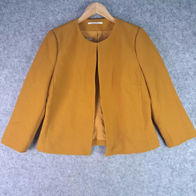 Jane Lamerton Jacket Womens 14 Yellow Mustard Blazer Office Business Formal 5979