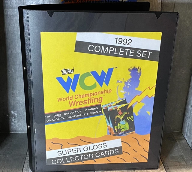 Topps WCW Wrestling 1992 - Set completo, Binder personalizzato più extra WWE AEW