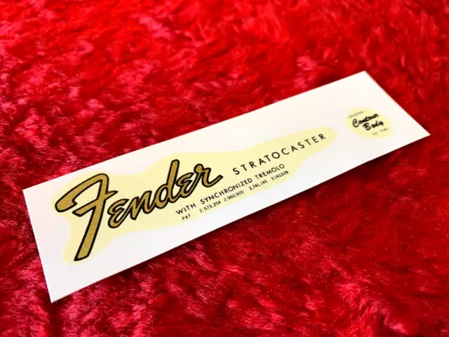 Fender Stratocaster mid 60's 4 Patent Number Transition Style Waterslide Decal